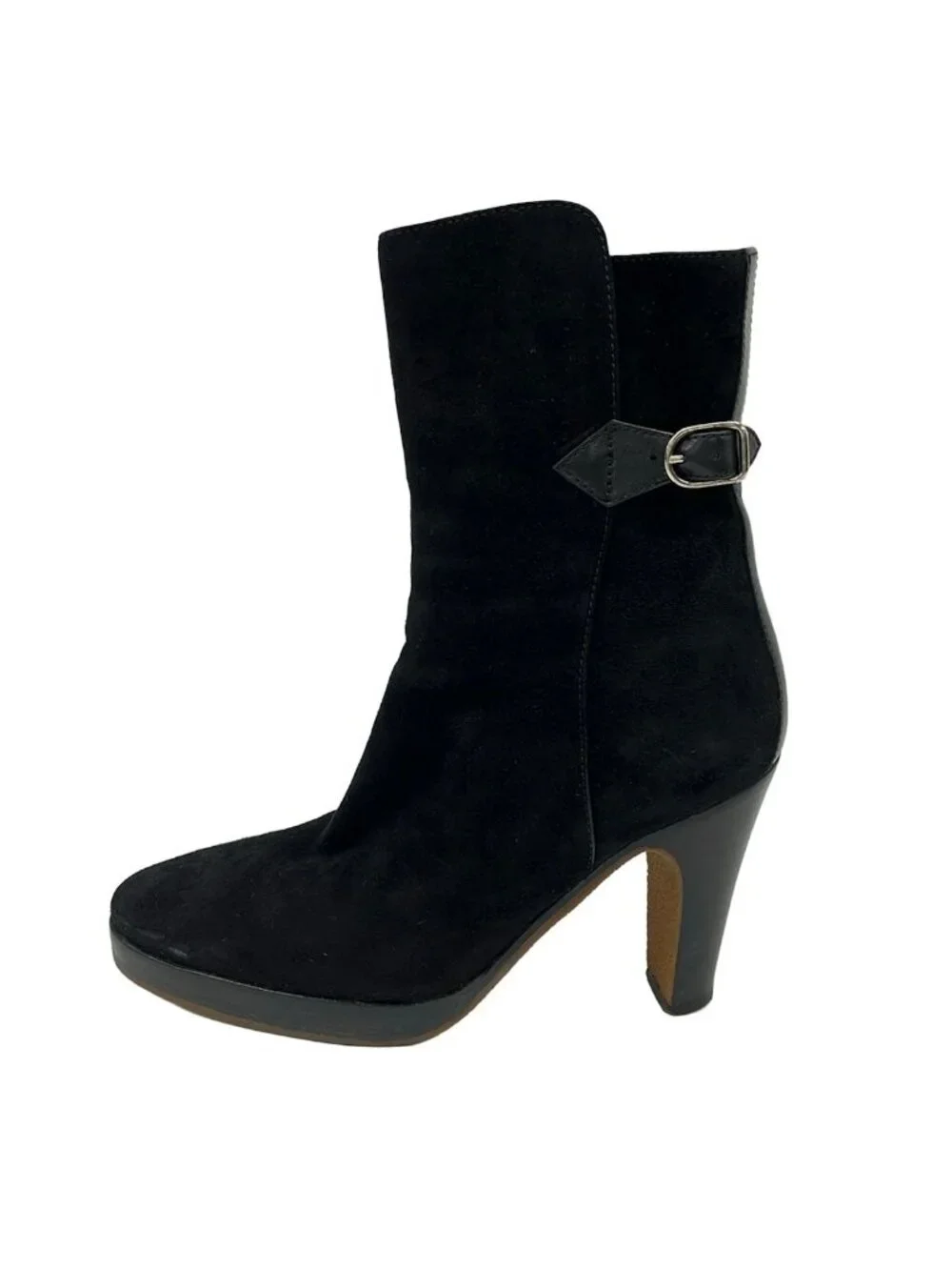 Hermes Long Boots Dark Brown Side Zip